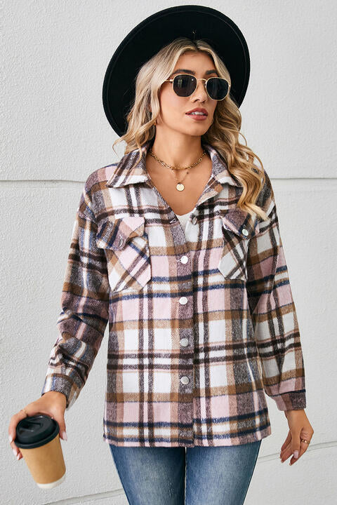 Collared Plaid Shacket